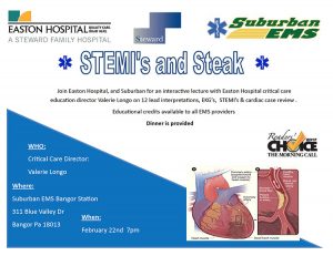 Read more about the article Stemi’s and Steak Con Ed  – February 22
